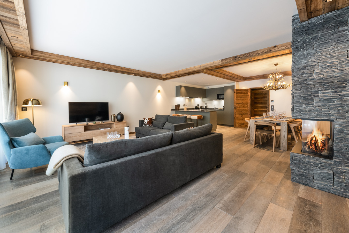 Val D'Isère Location Appartement Dans Résidence Luxe Salon 3