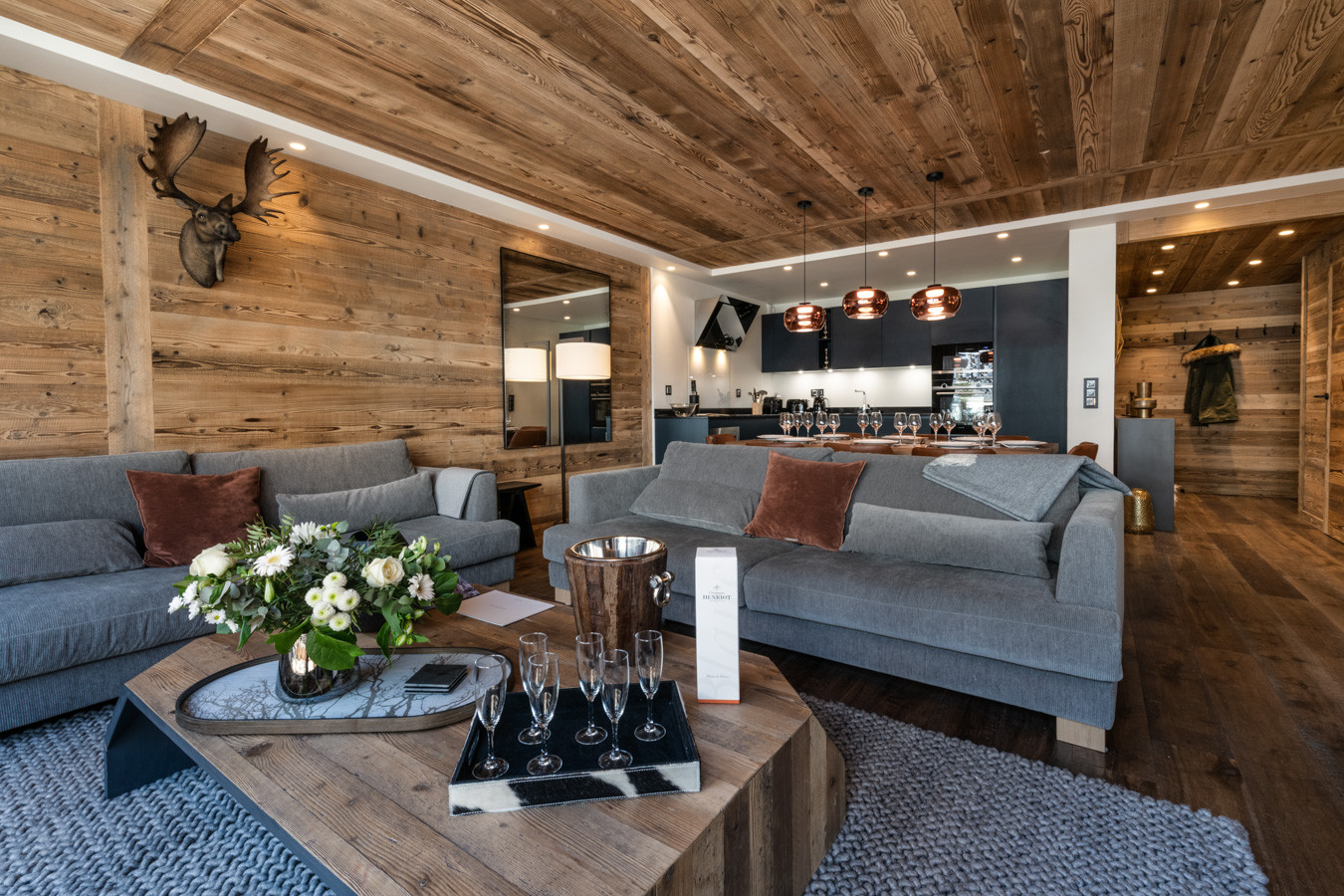 Val D'Isère Location Appartement Dans Résidence Luxe Valuge Salon