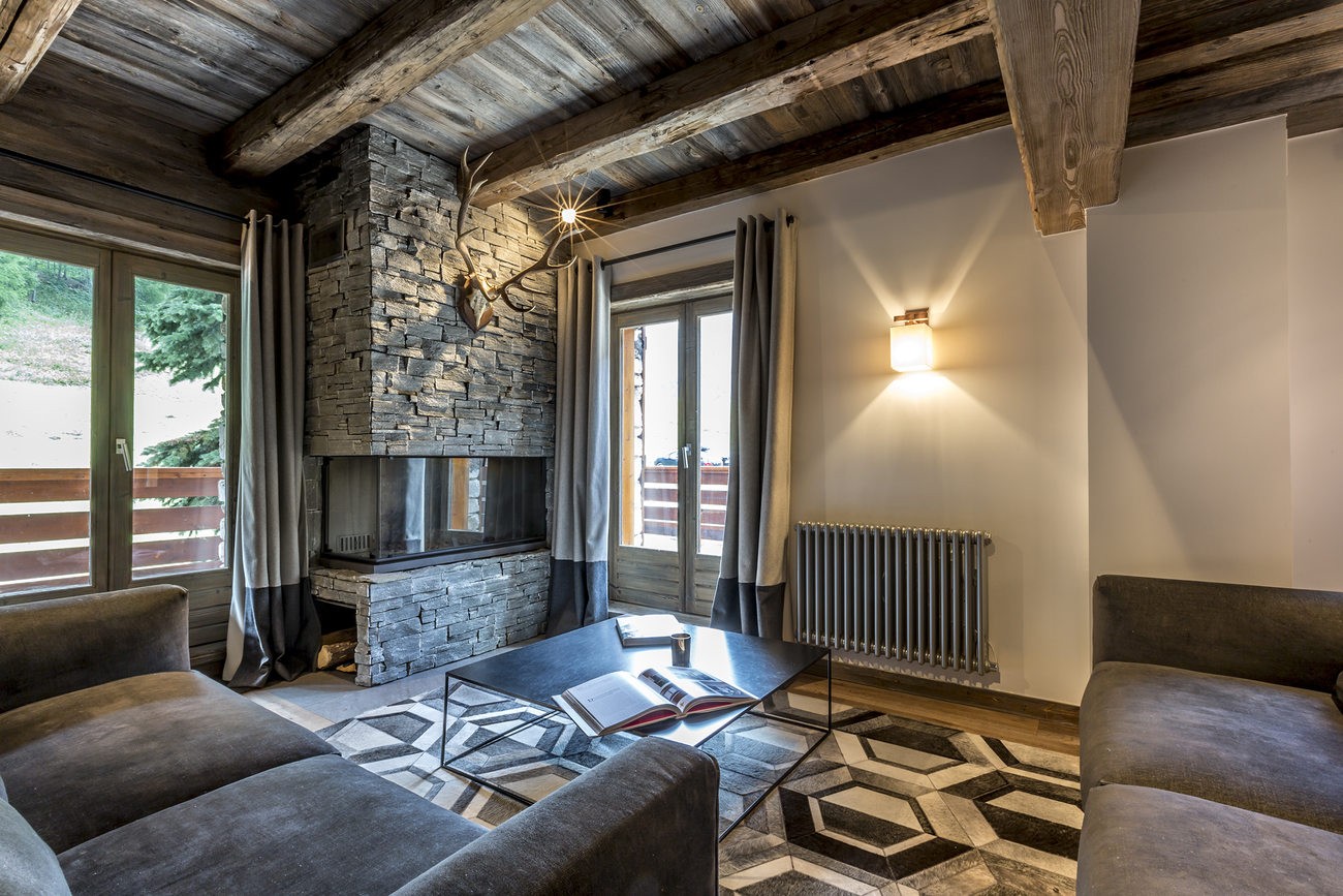 Val d’Isère Location Appartement Luxe Vatilis Séjour