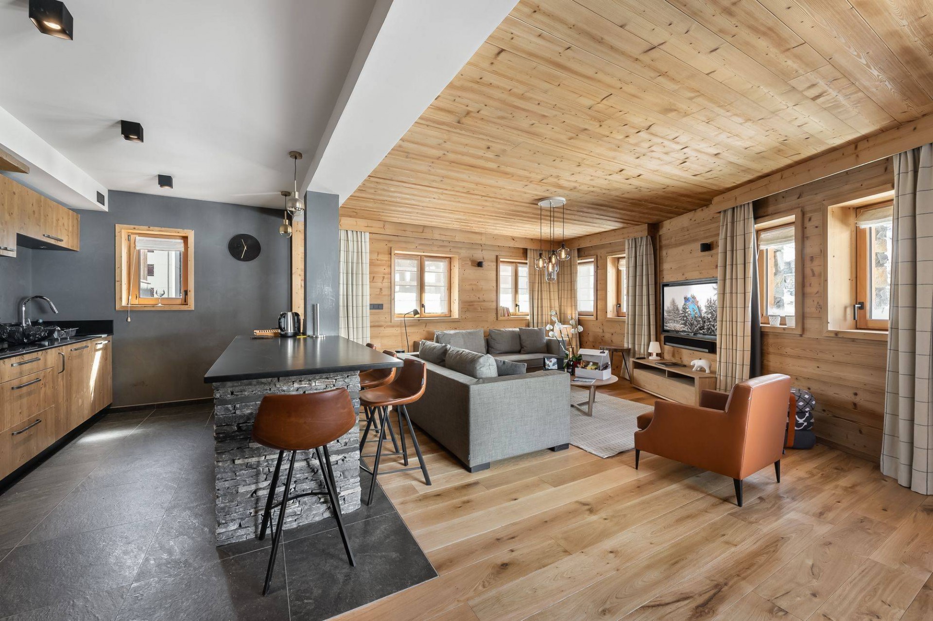 Val d’Isère Location Appartement Luxe Virlite Séjour 2