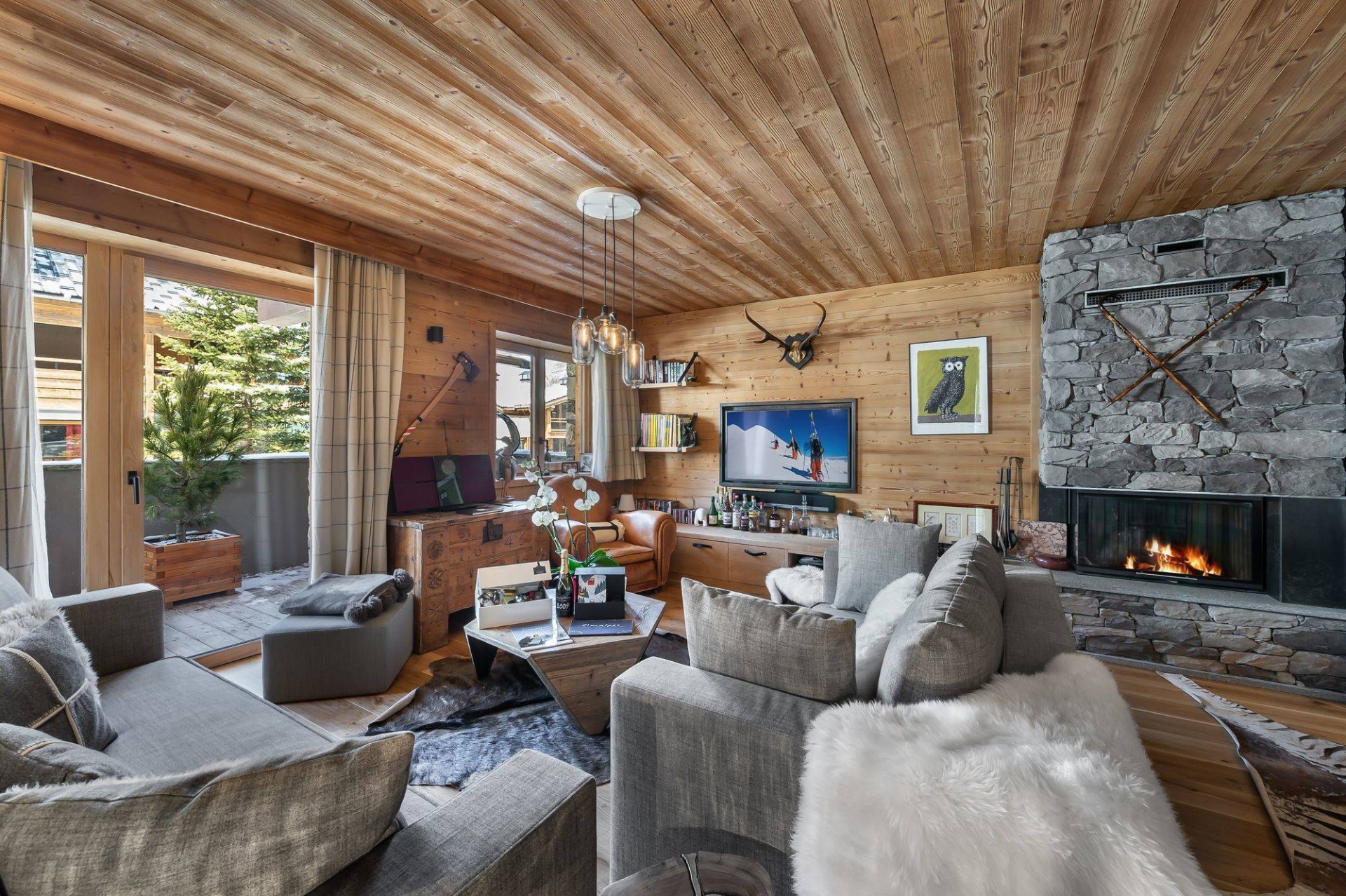 Val d’Isère Location Appartement Luxe Virlonte Séjour 4