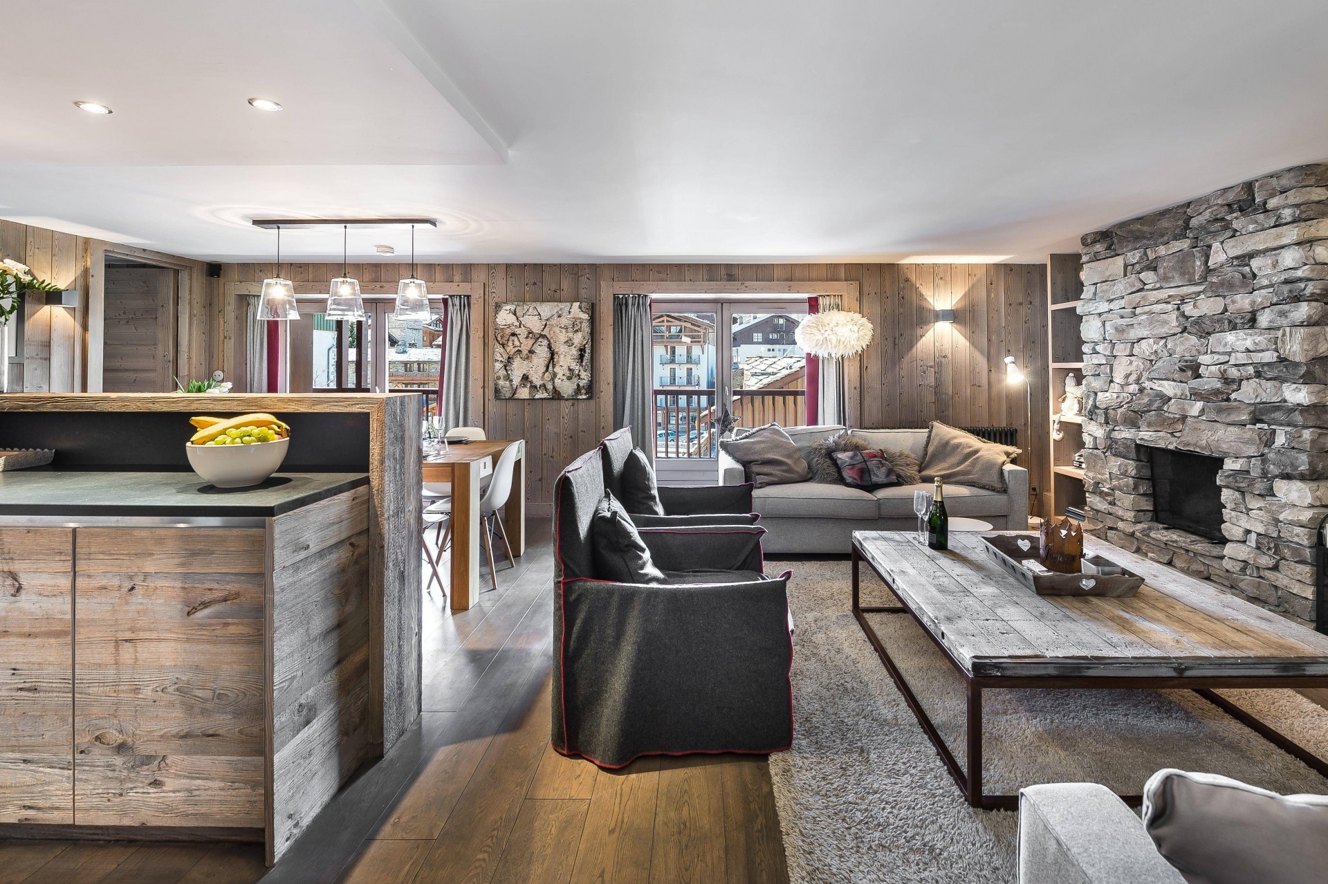 Val d’Isère Luxury Rental Appartment Viteli Living Area