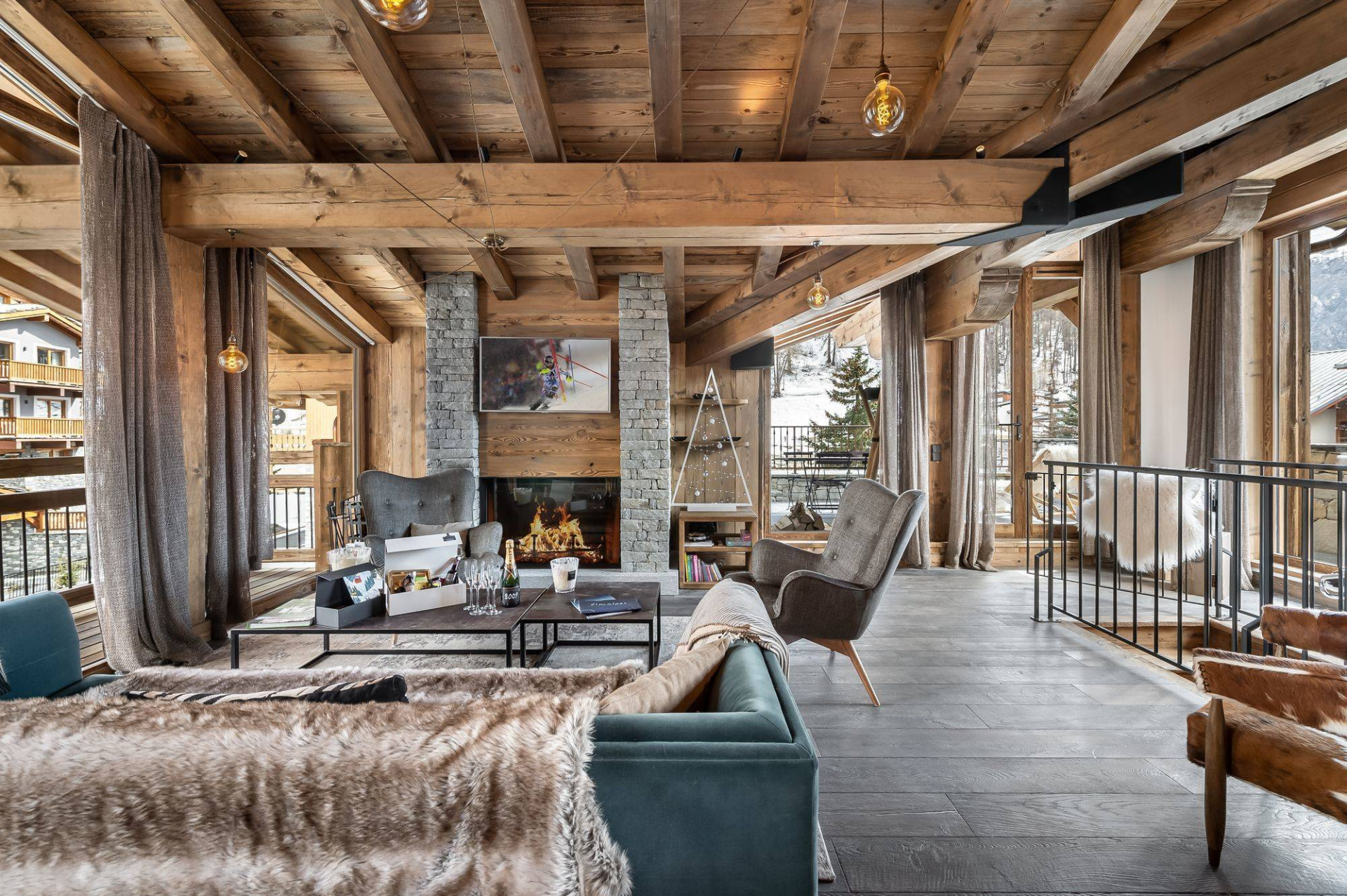 Val D'Isère Location Appartement Luxe Vizila Salon