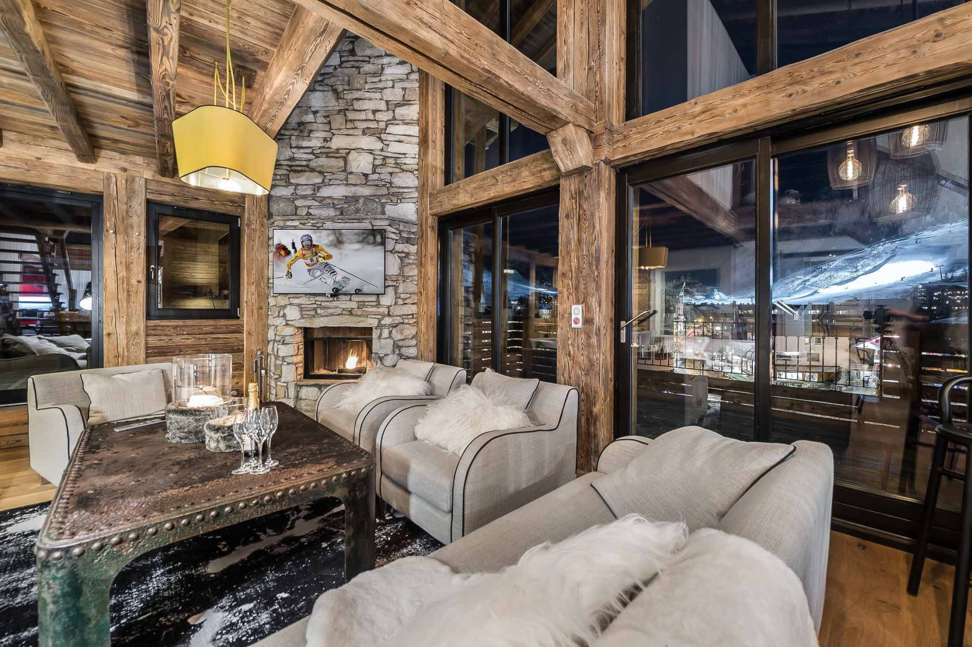 Val D'Isère Location Appartement Luxe Vonatouse Salon 