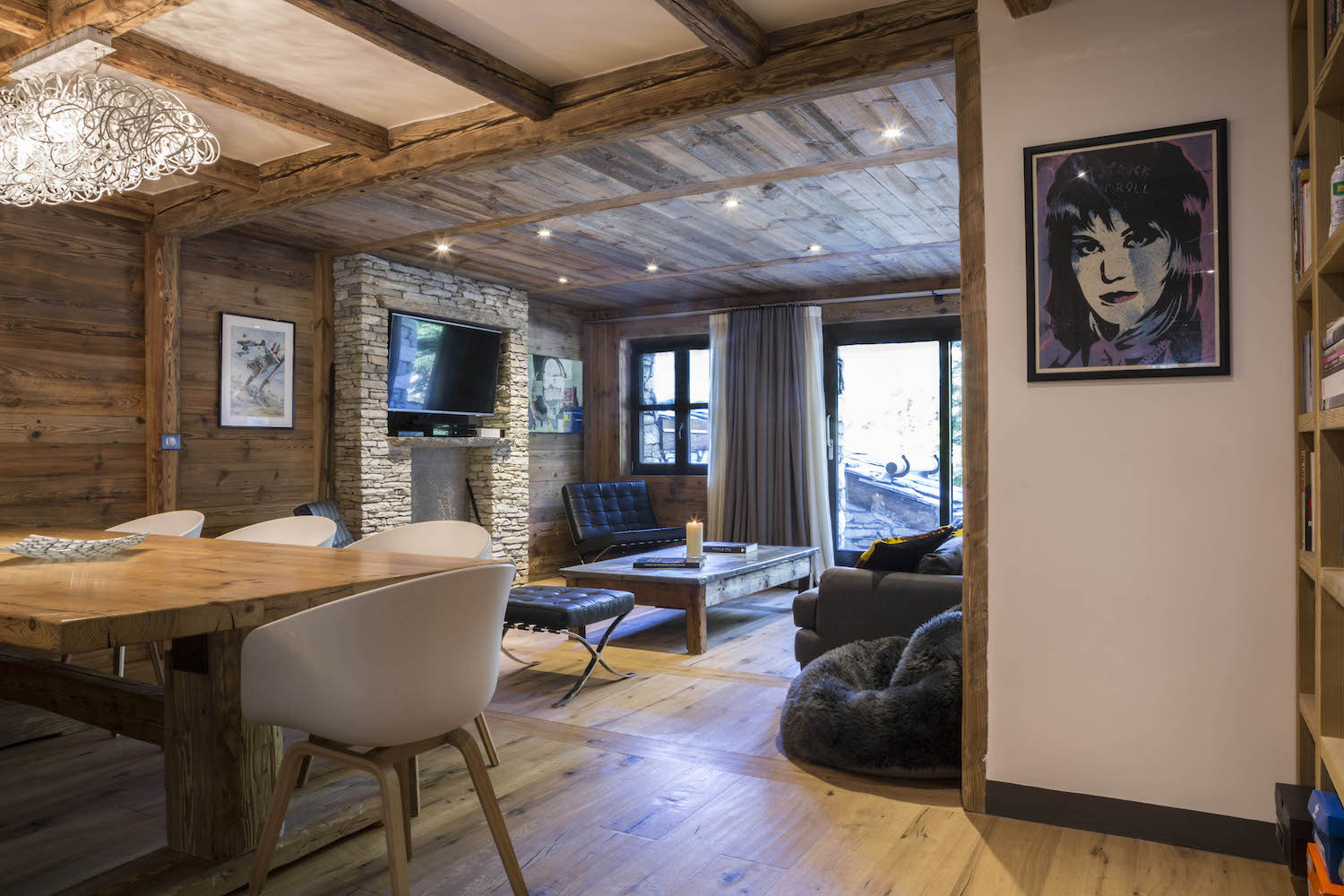 Val D'Isère Location Appartement Luxe Vonelite Séjour 