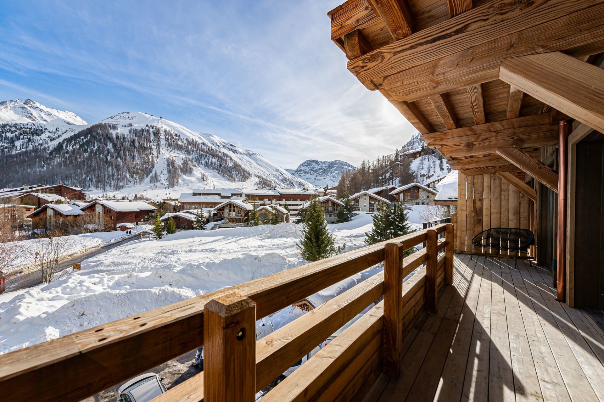 Val D’Isère Location Chalet Luxe Amazonite Terrasse