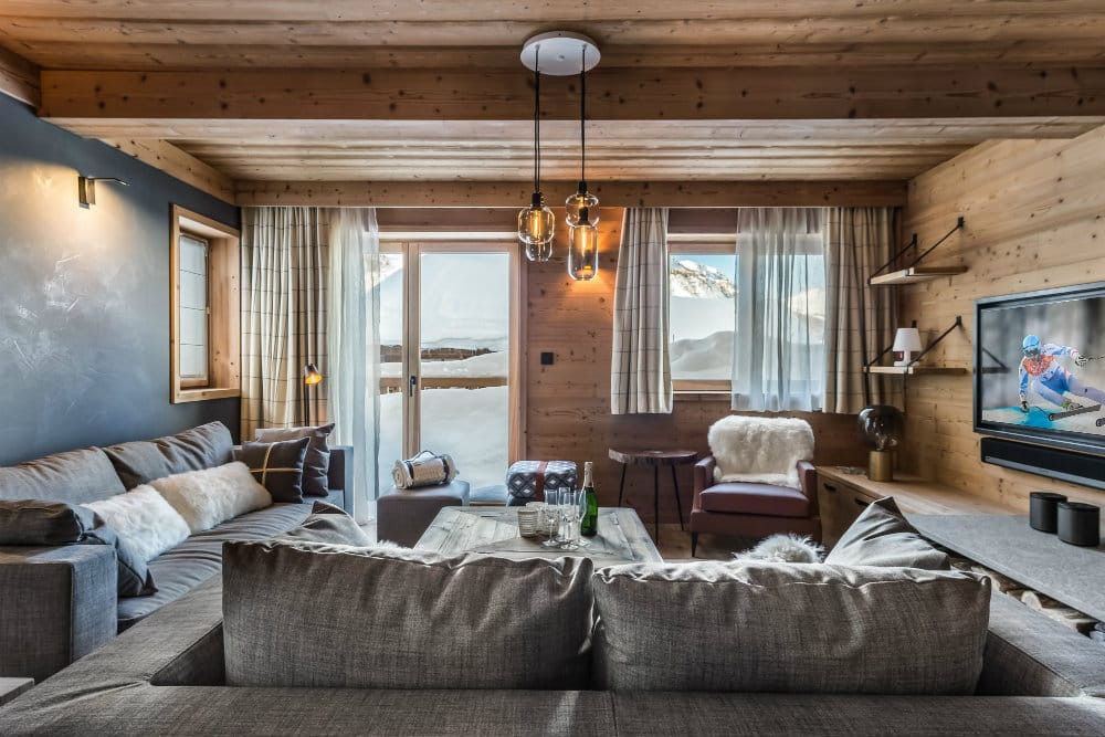 Val D'Isère Location Chalet Luxe Darmera Salon