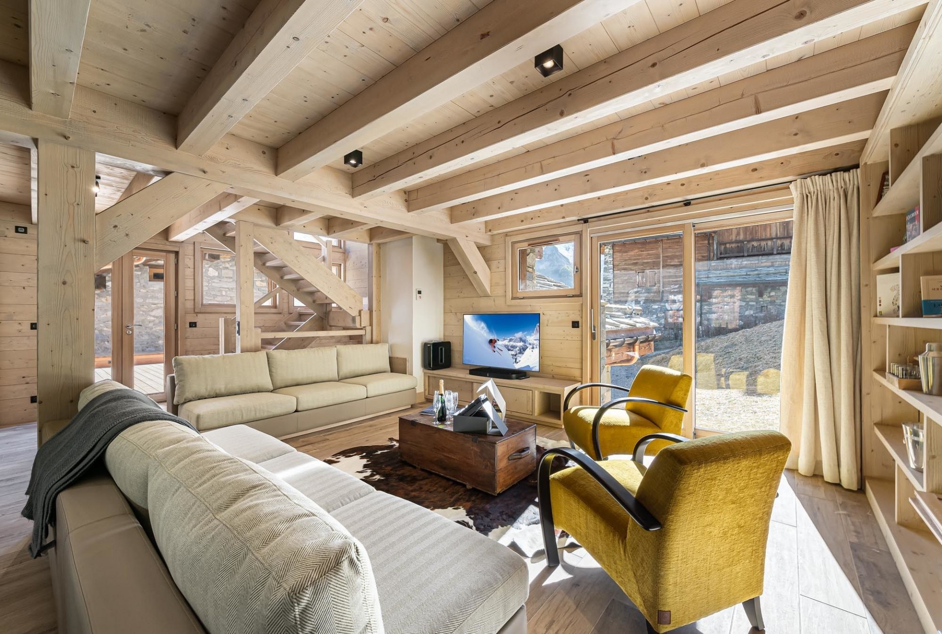 Val d’Isère Location Chalet Luxe Eclaito Séjour 2