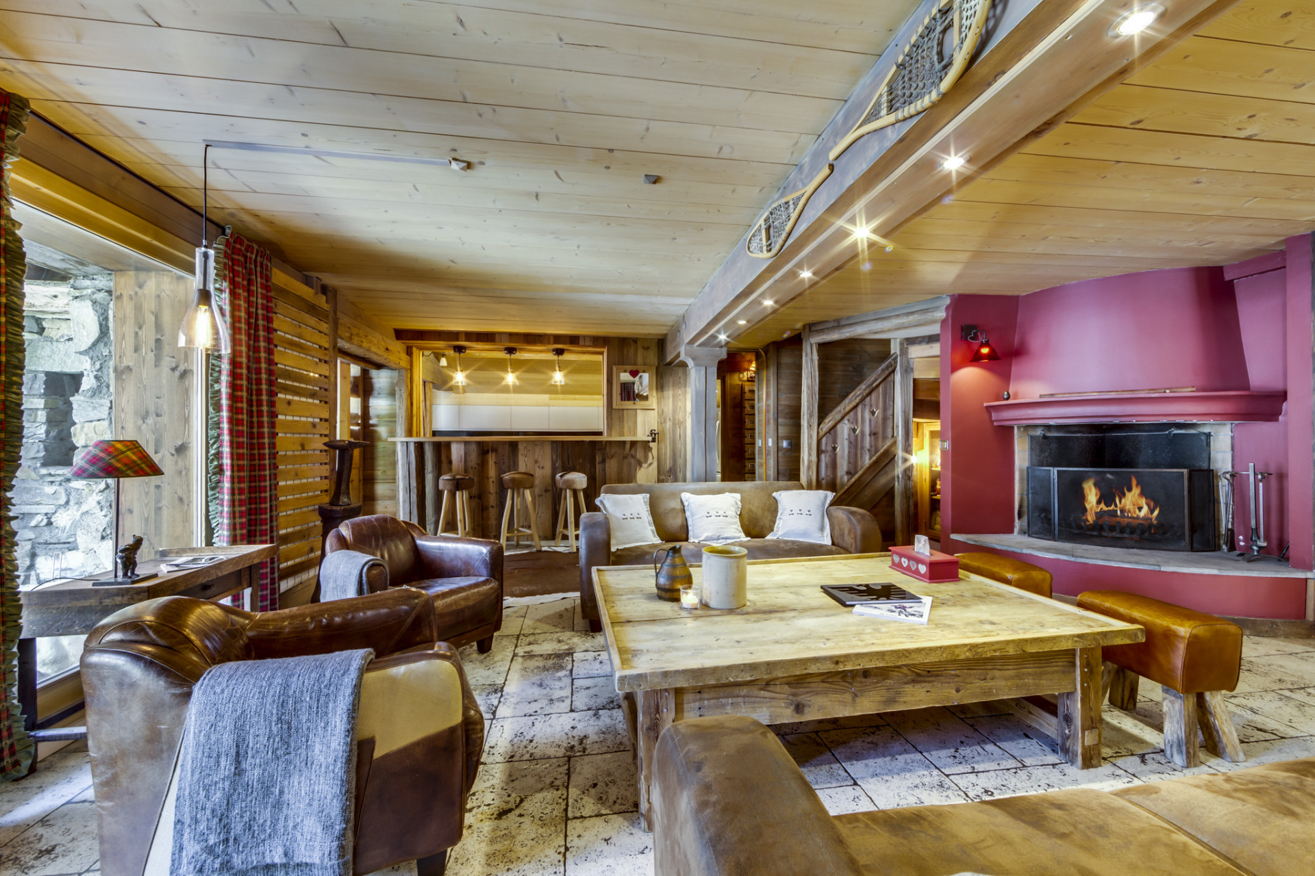 Val D'Isère Location Chalet Luxe Sabalite Séjour 