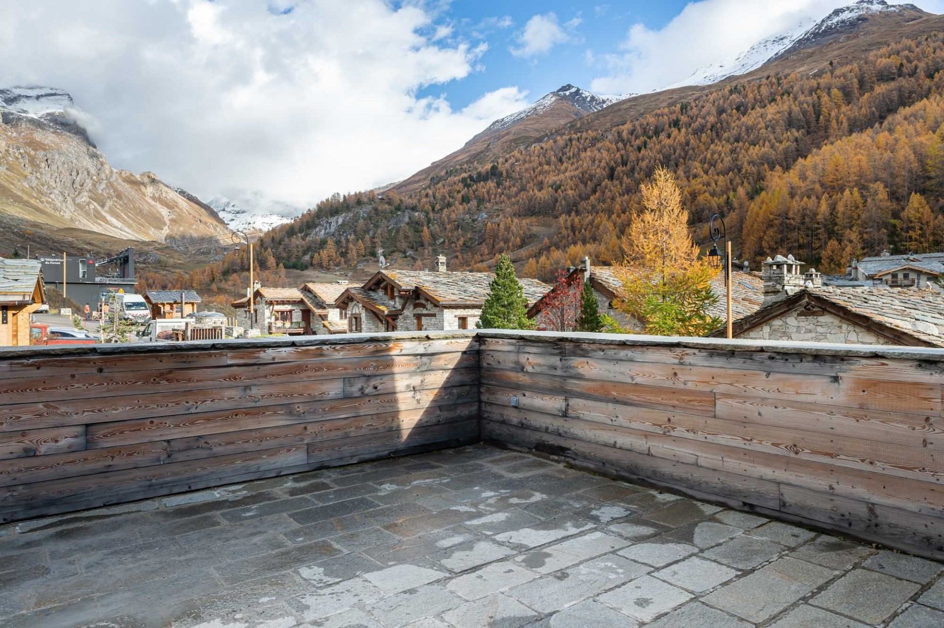 Val d’Isère Location Chalet Luxe Tellanche Terrasse