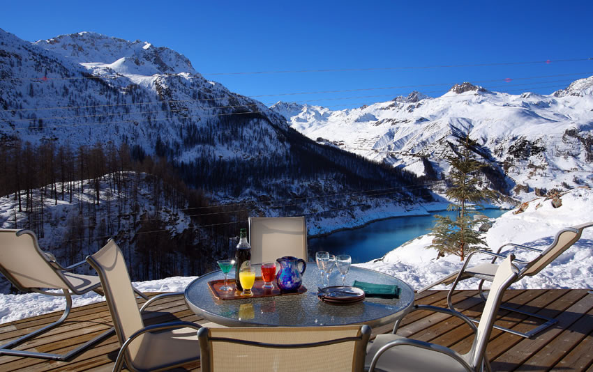 Val D'Isère Location Chalet Luxe Ugrandite Terrasse