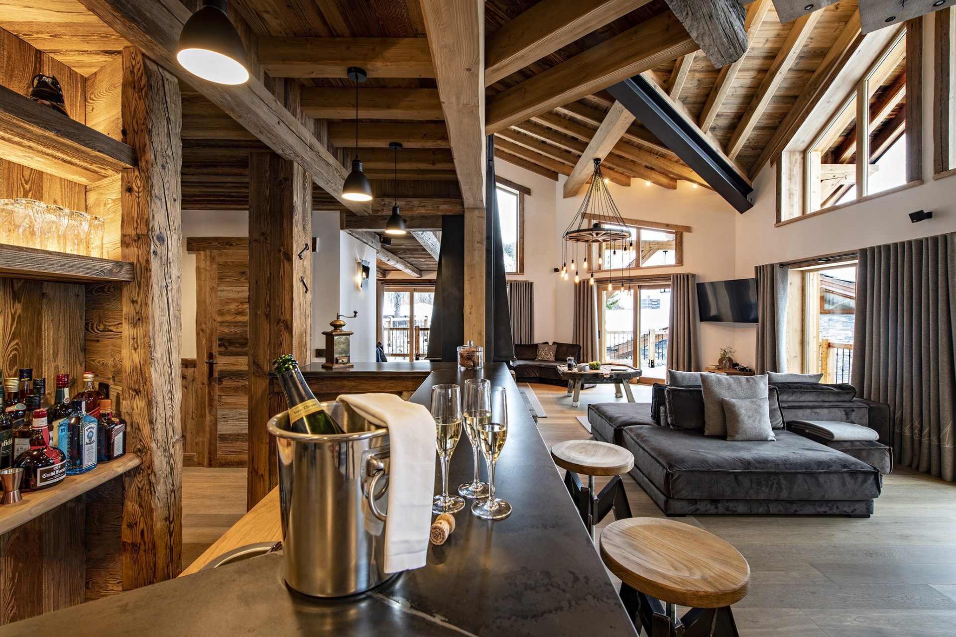 Val D’Isère Location Chalet Luxe Umbate Salon