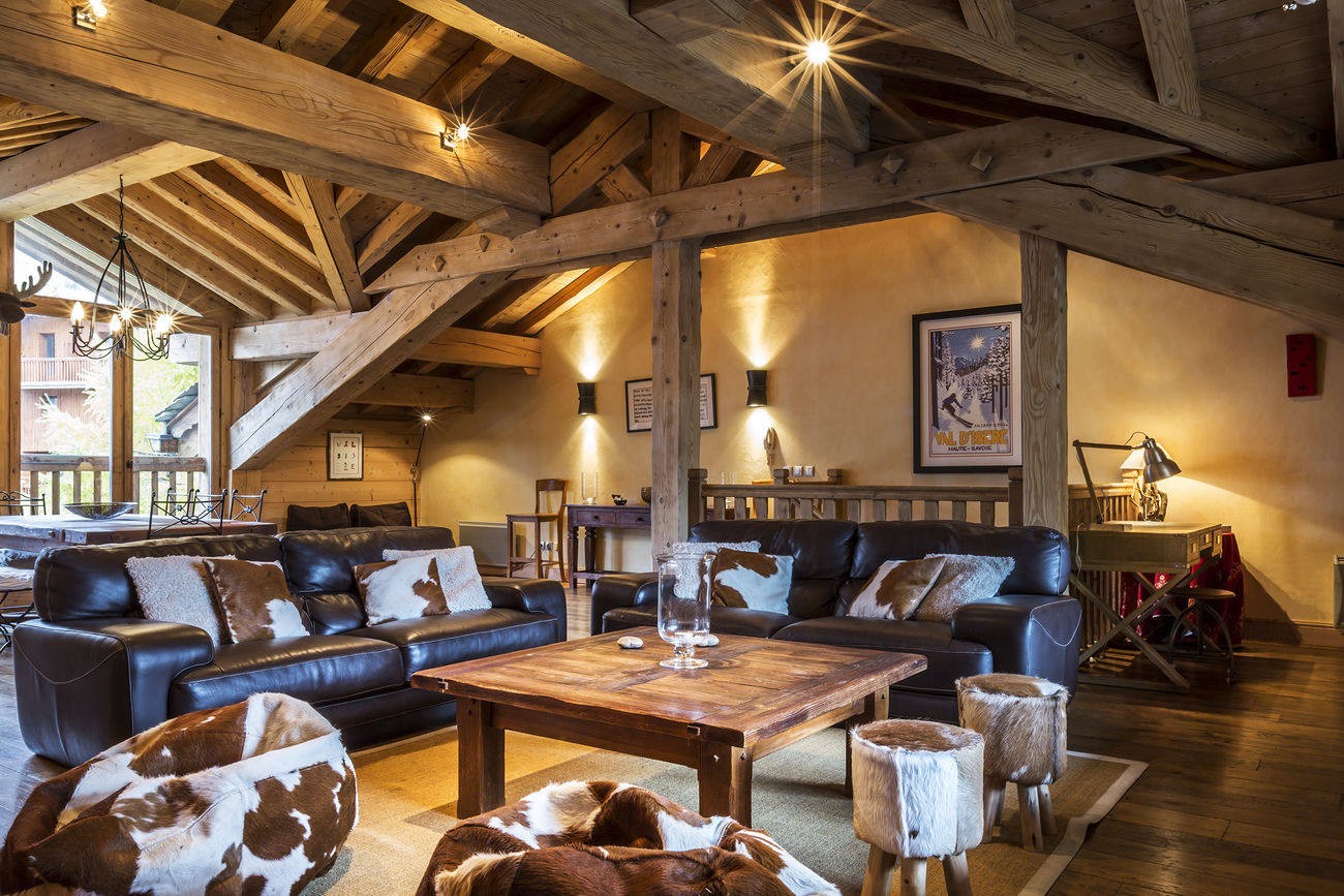 Val d’Isère Location Chalet Luxe Vabanite Séjour