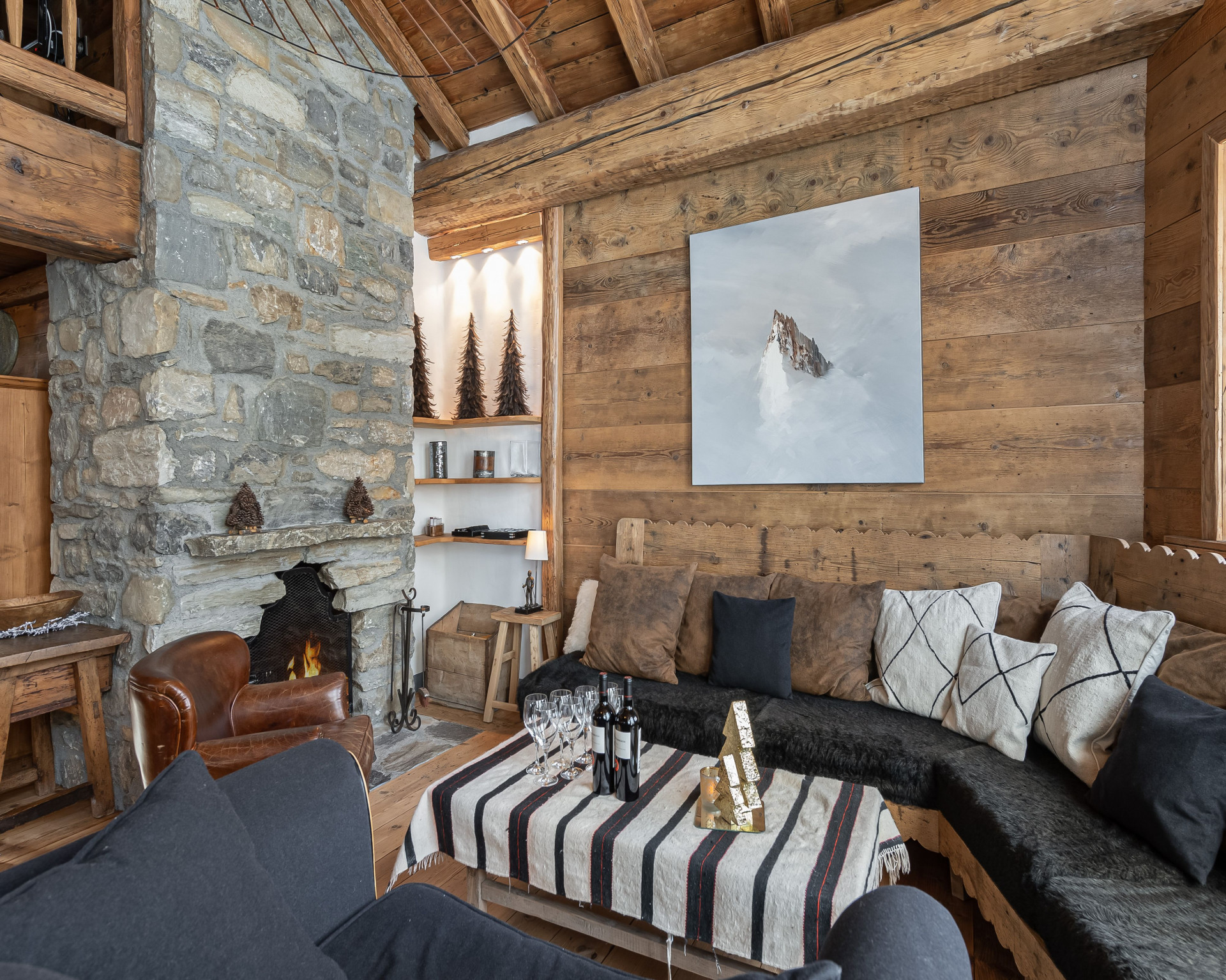 Val D'Isère Location Chalet Luxe Valiélis Salon 2