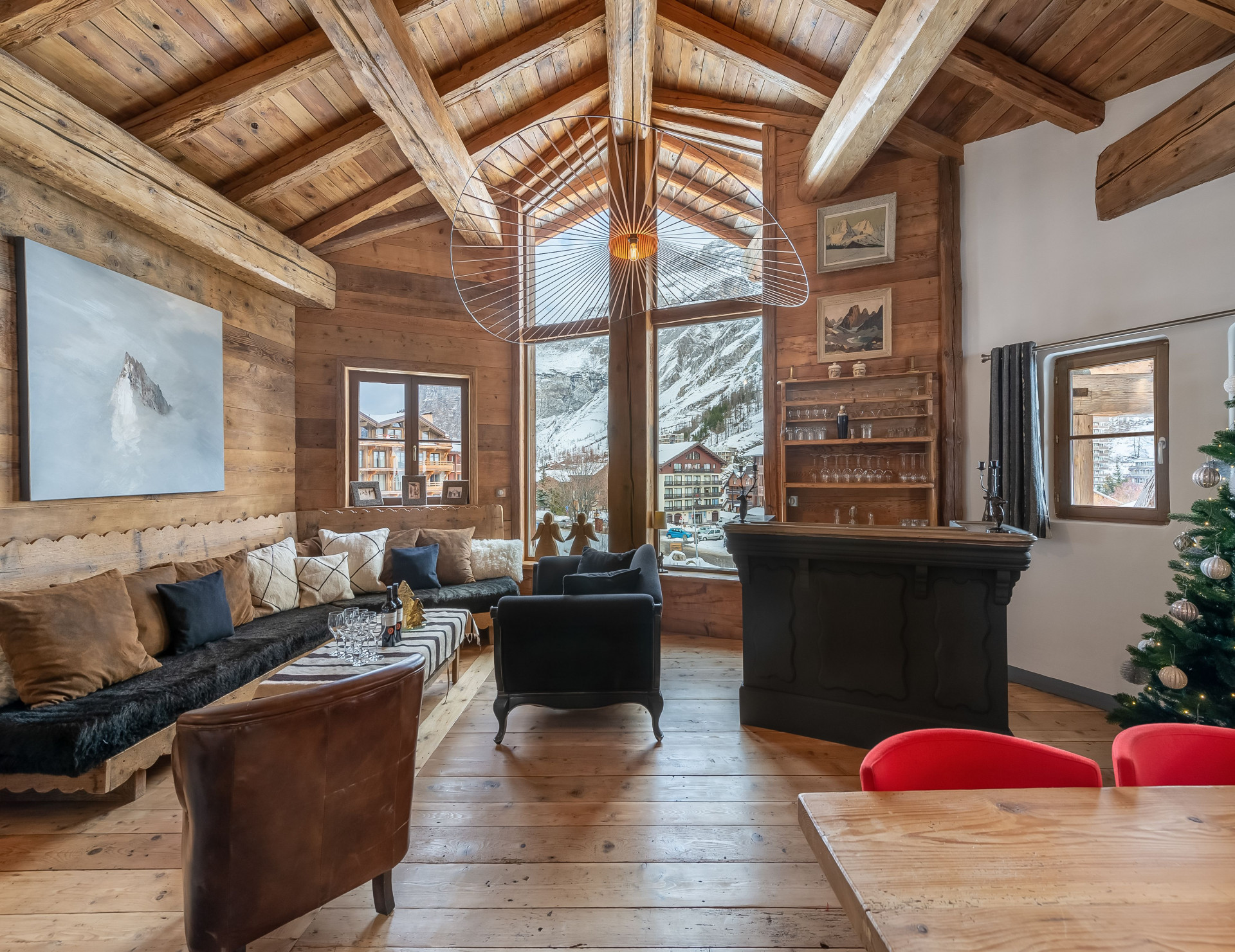 Val D'Isère Location Chalet Luxe Valiélis Salon 