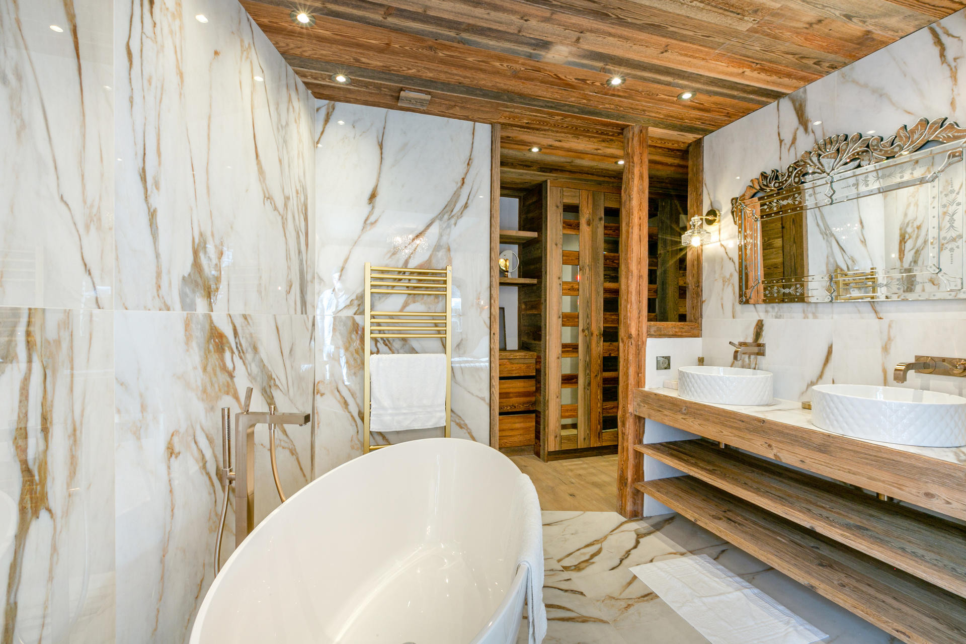 Val D'isère Location Chalet Luxe Valin Baignoire 