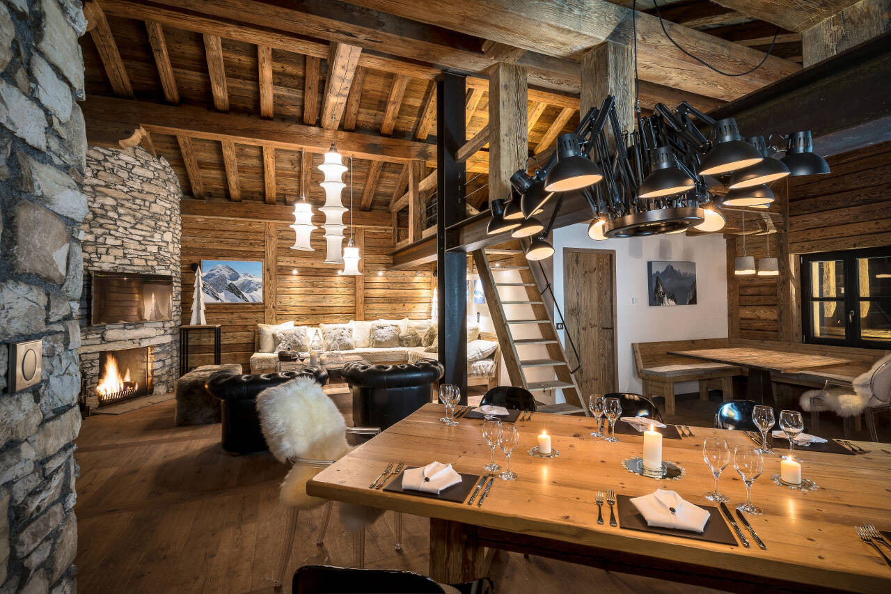 Val D'Isère Location Chalet Luxe Variolis Salle A Manger 