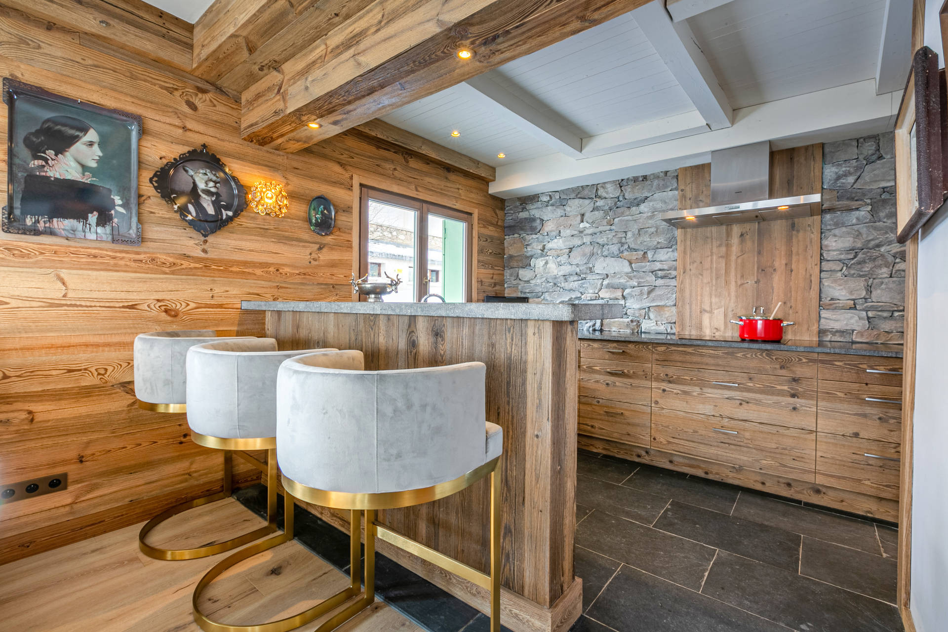 Val D'Isère Location Chalet Luxe Voline Cuisine