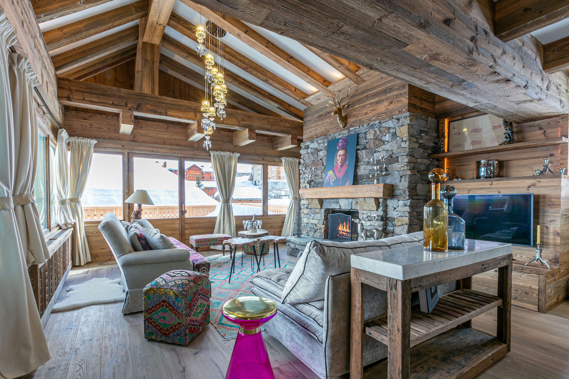 Val D'Isère Location Chalet Luxe Voline Séjour