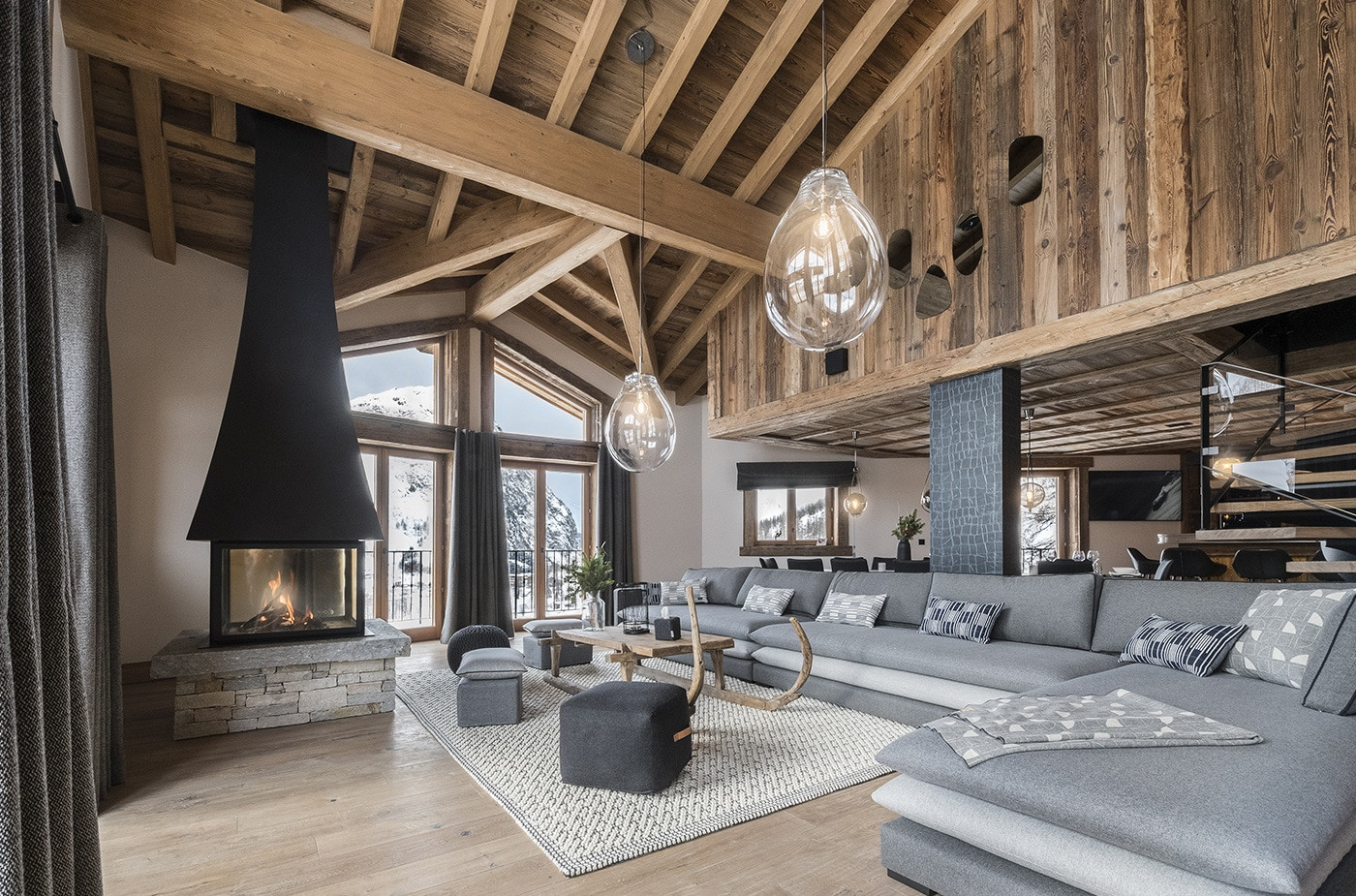 Val D'Isère Location Chalet Luxe Voralia Salon 2