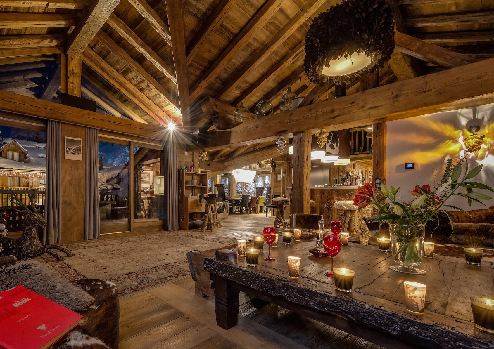 Val D'Isère Location Chalet Luxe Vulpinite Salon