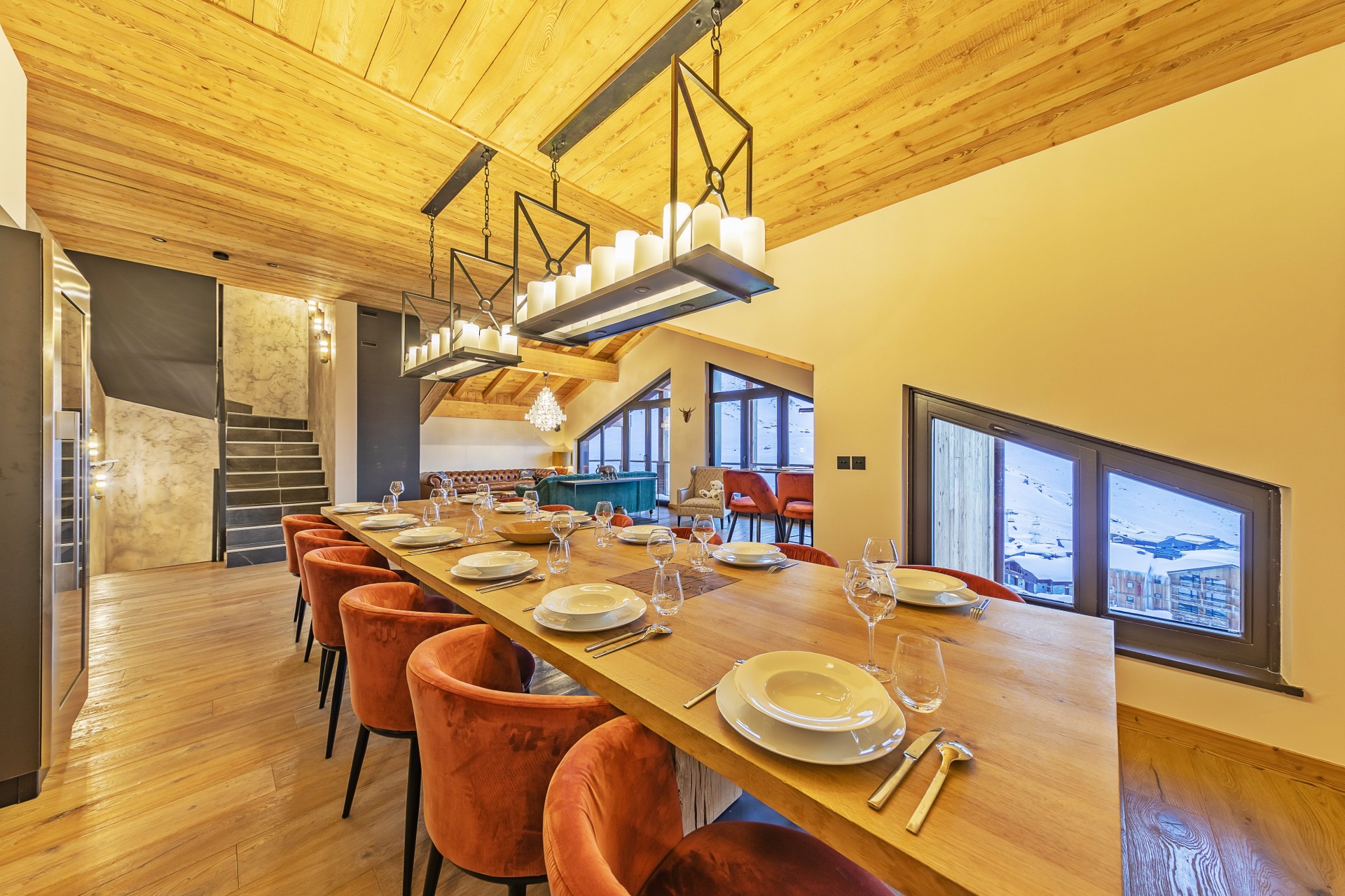 Val Thorens Location Chalet Luxe Olidan Salle A Manger