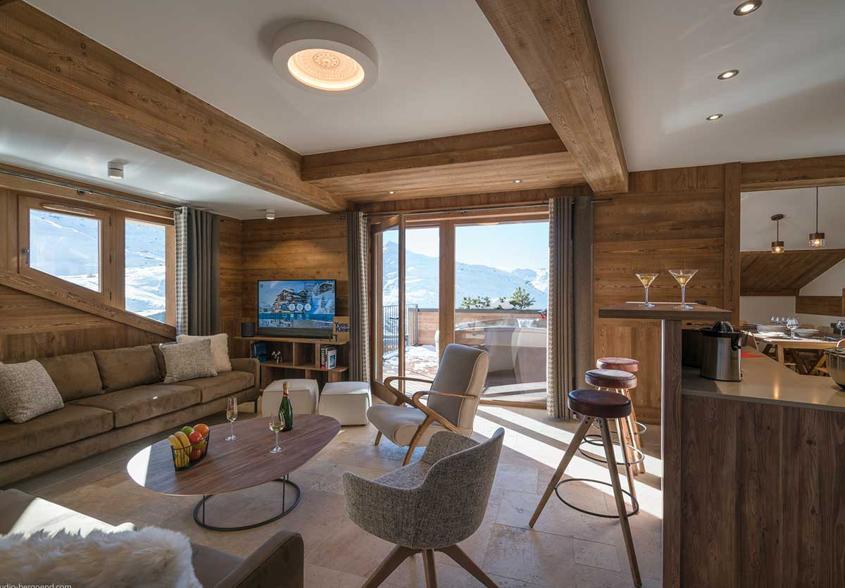 Val Thorens Location Chalet Luxe Onyre Salon