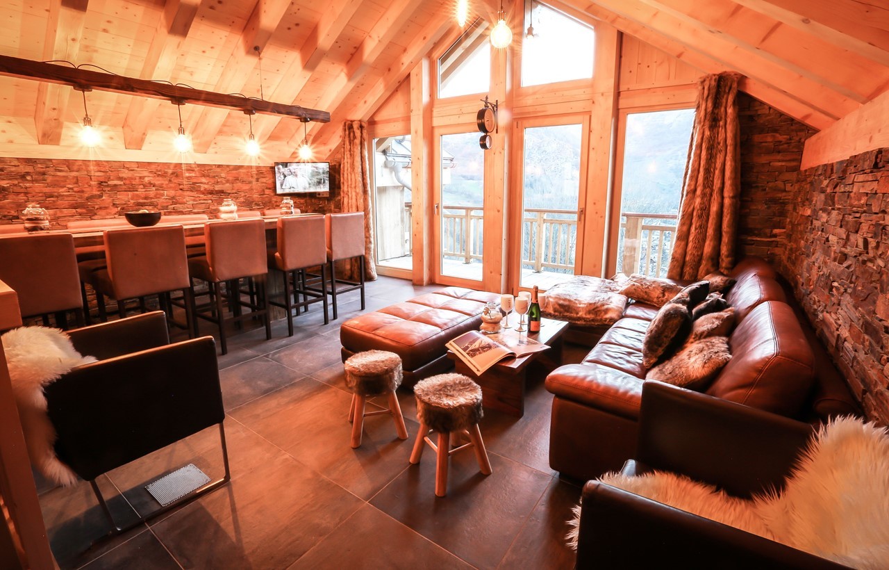Valloire Luxury Rental Chalet Buglose Living Room
