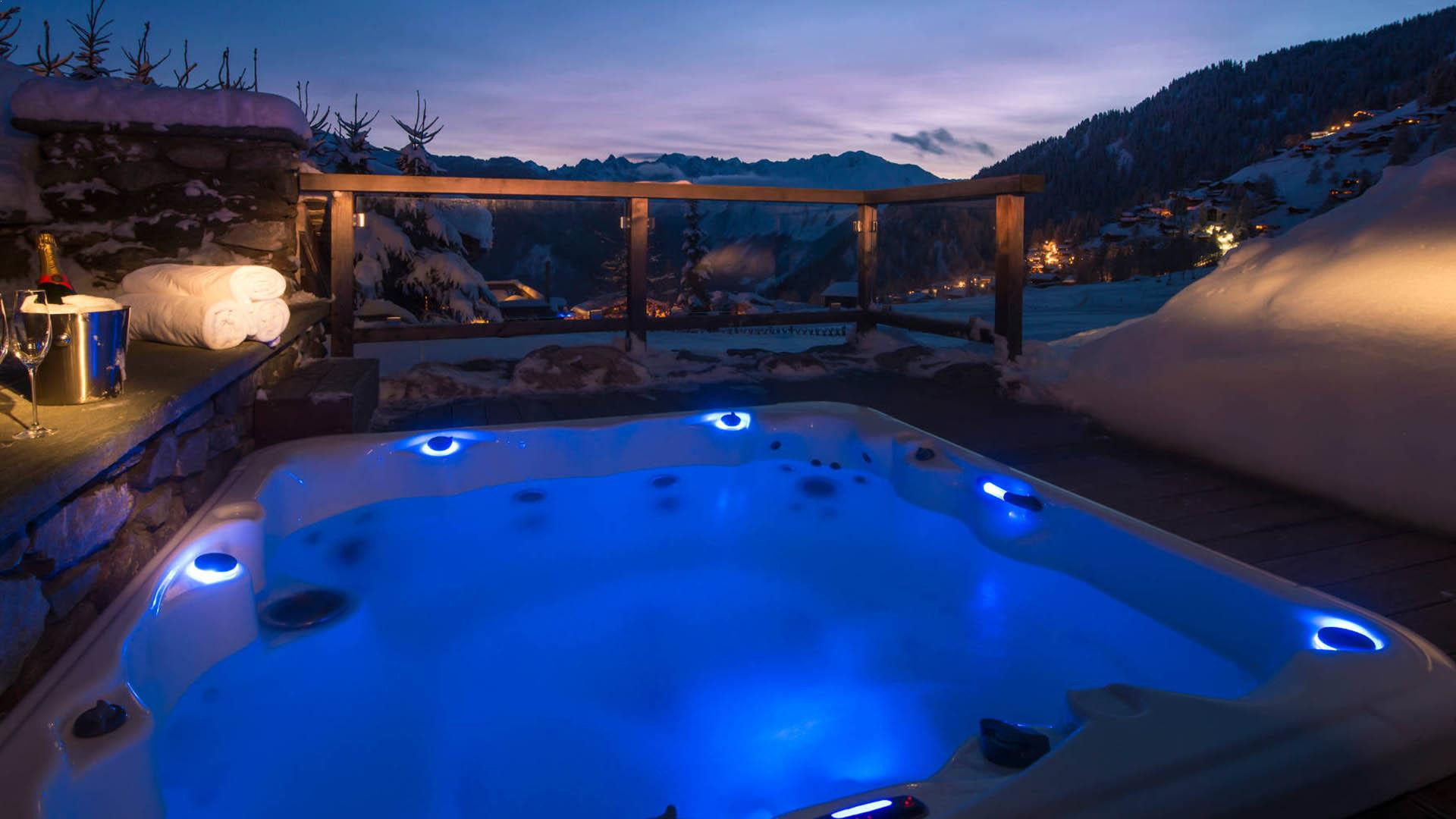 Verbier Location Chalet Luxe Vicanite Jacuzzi