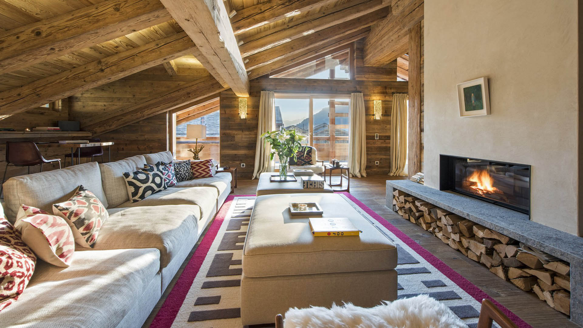 Verbier Location Chalet Luxe Vita Salon