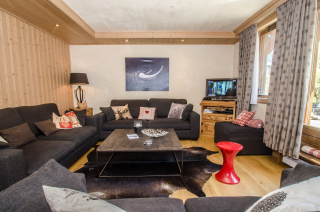 Chamonix Location Appartement Dans Chalet Luxe Cotterite  Salon