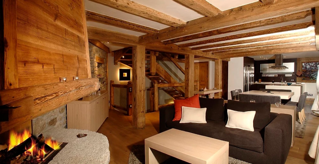 Chamonix Luxury Rental Chalet Corise Living Room
