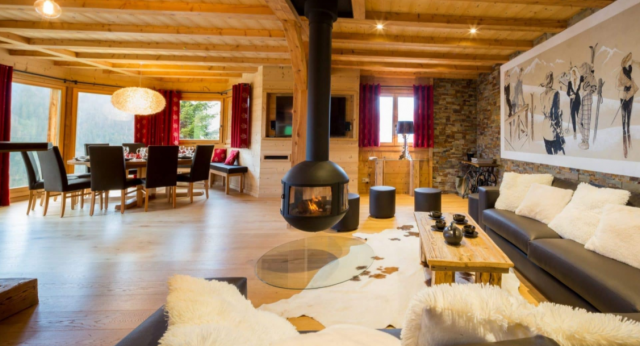 Chatel Luxury Rental Chalet Chambero Living Area