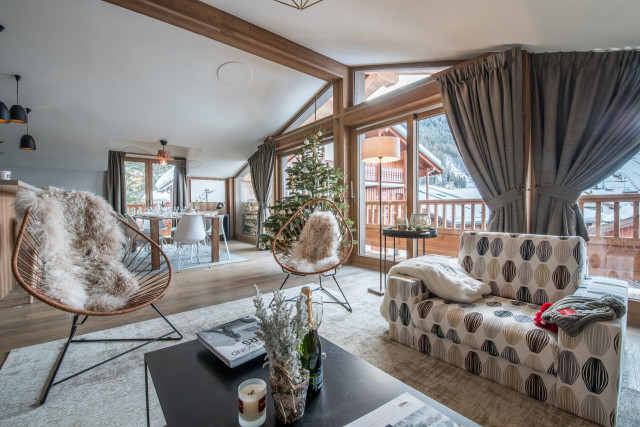 Courchevel 1300 Location Chalet Luxe Niutaro Séjour 