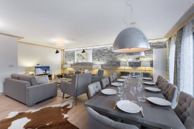 Courchevel 1550 Location Appartement Luxe Telumite Salle A Manger