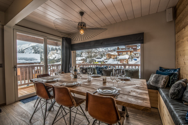 Courchevel 1550 Location Chalet Luxe Nuizot Salle A Manger