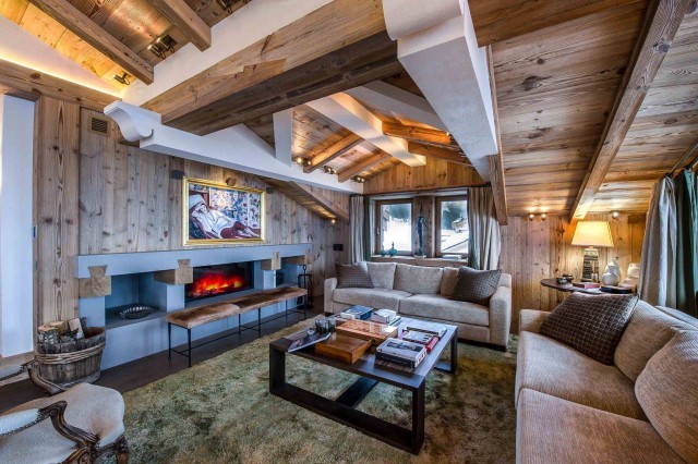 Courchevel 1850 Luxury Rental Chalet Chursinite Living Room 2