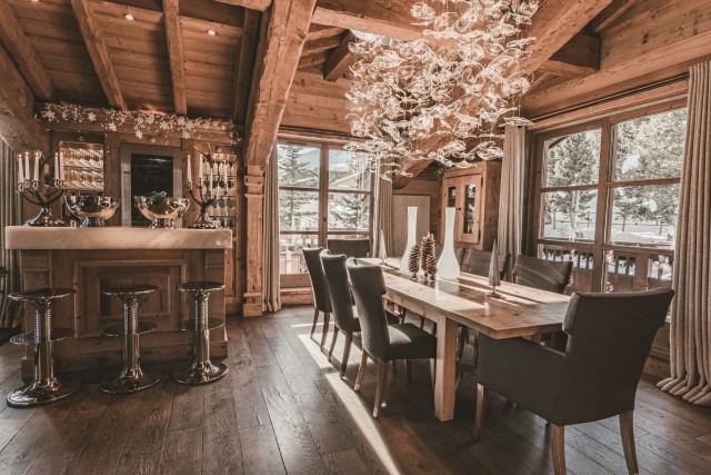 Courchevel 1850 Location Chalet Luxe Nilion Salle A Manger