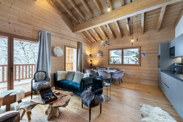 Megève Location Appartement Luxe Lecouda Séjour 