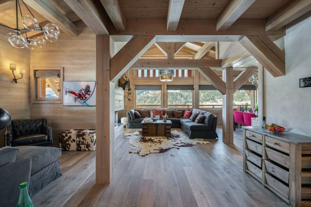 Megève Location Chalet Luxe Sesane Salon