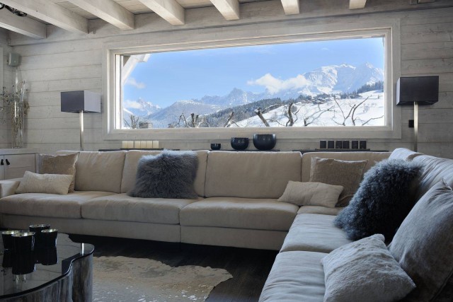 Megève Luxury Rental Chalet Taxone Living Area