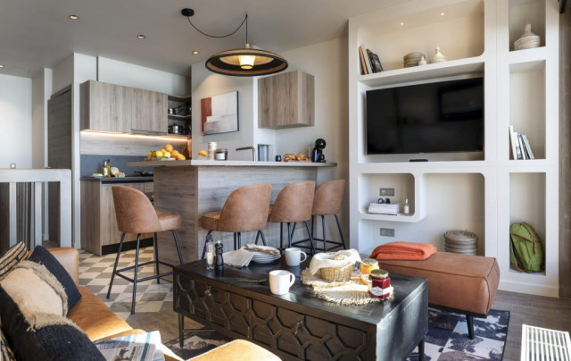 Tignes Location Appartement Dans Résidence Luxe Inevi Séjour 