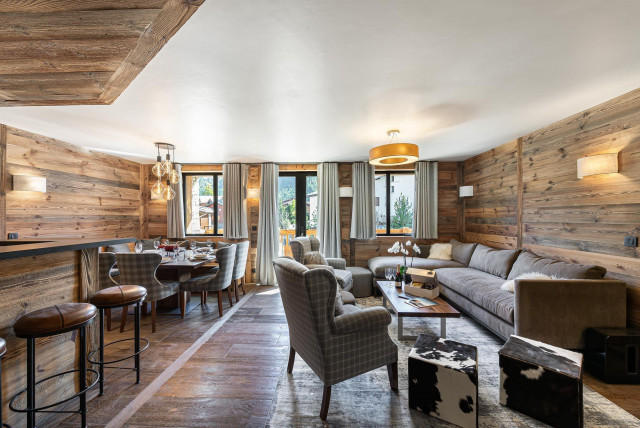 Val D'Isère Location Appartement Luxe Vizeu Séjour