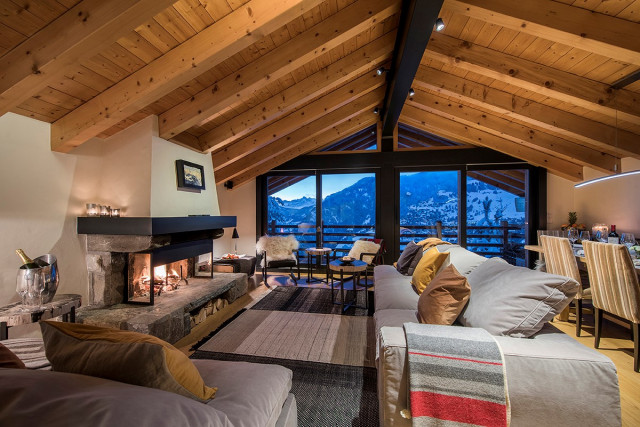 Verbier Location Appartement Luxe Vikingite Salon 