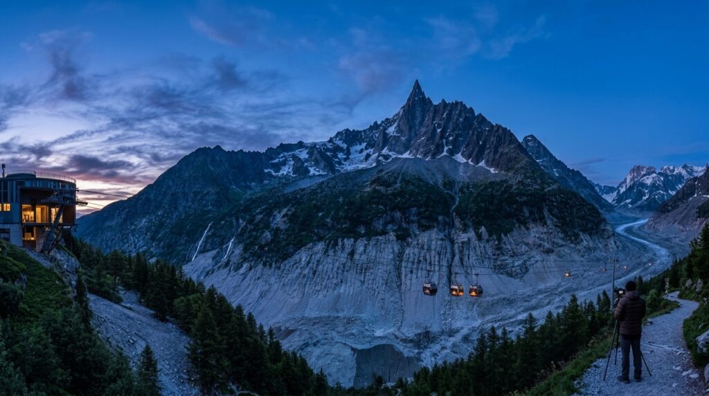 Mer de Glace à Chamonix : le train du Montenvers depuis 1909 et la grotte de glace