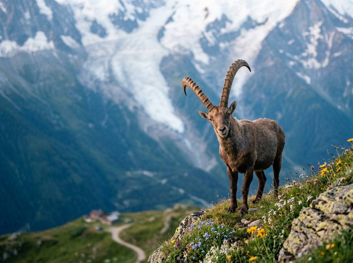 Ibex at Merlet park above Les Houches