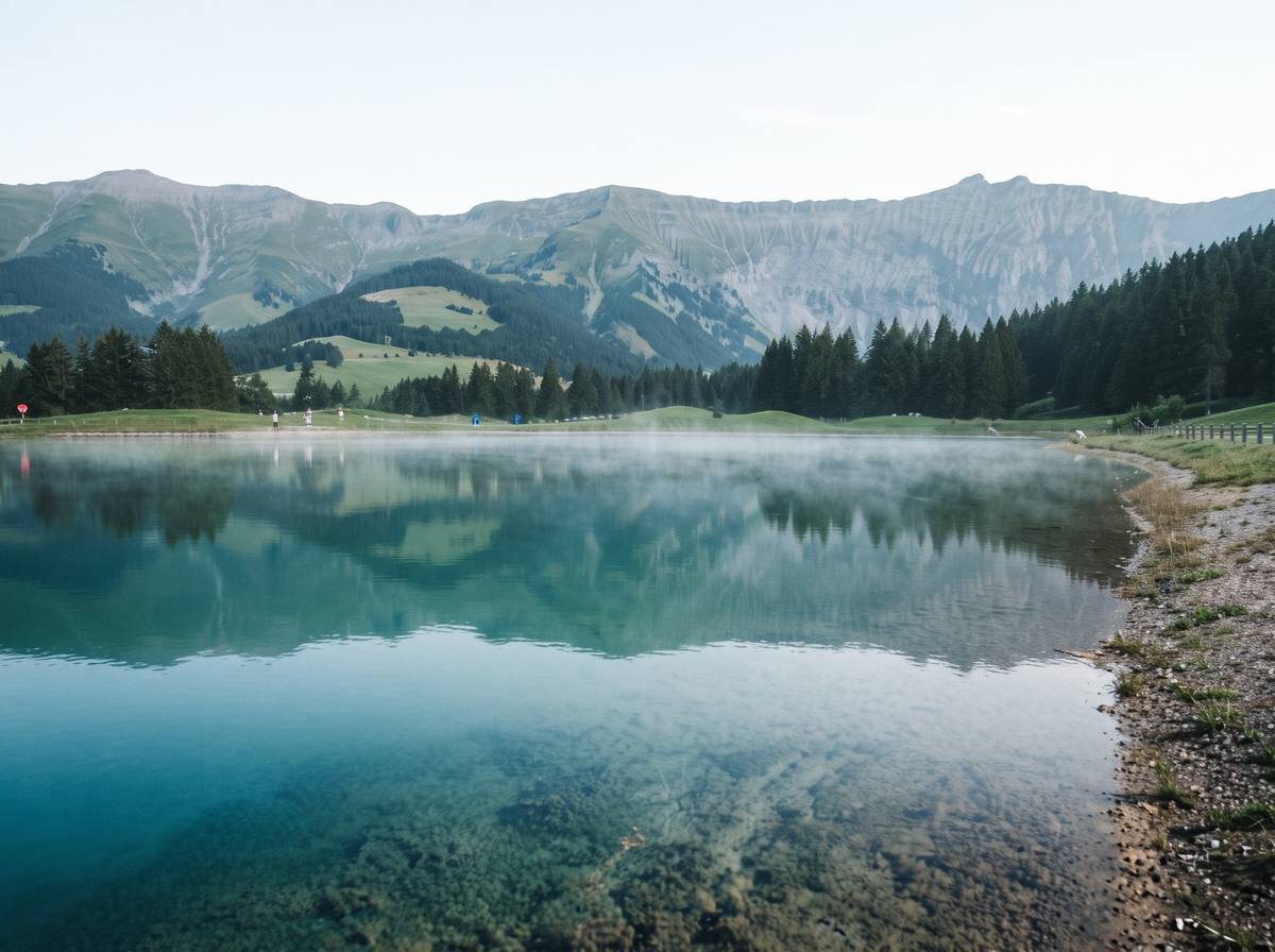 Lac de Javen face aux Aravis