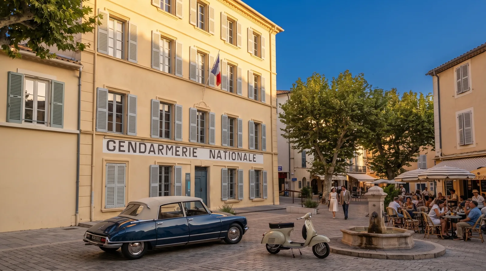 The gendarmerie of Saint-Tropez, made famous by cinema