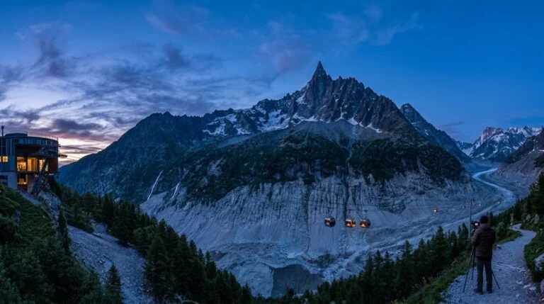 Mer de Glace à Chamonix : le train du Montenvers depuis 1909 et la grotte de glace