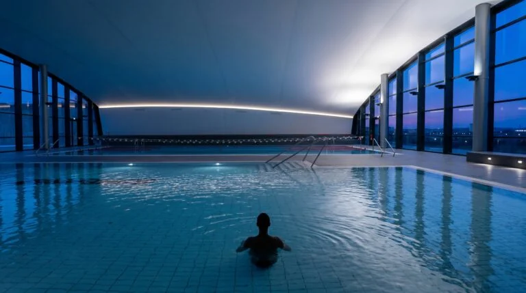 Aquamotion à Courchevel : 10500m², vague de surf indoor et mur d’escalade